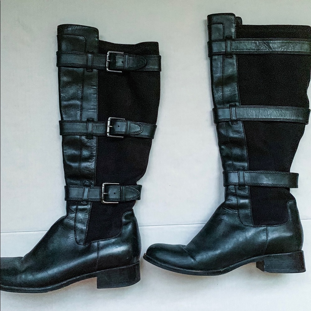 Cole Haan Leather Suede Avalon Riding Boots